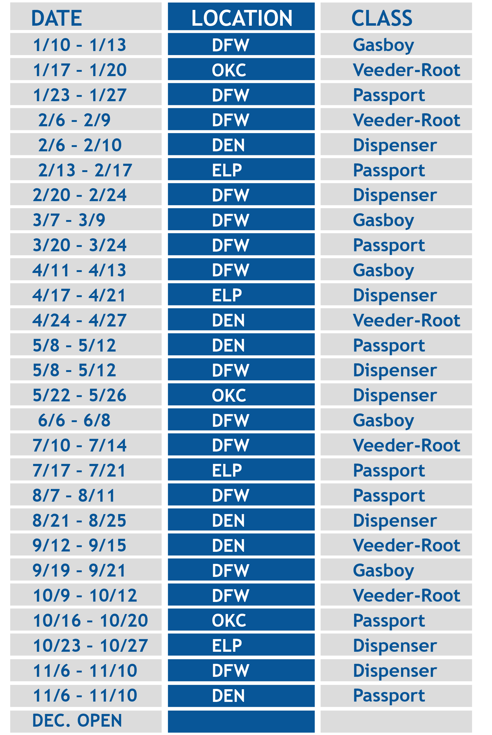 DH Training Schedule 2023 web